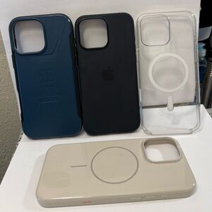 Apple iPhone Case Collection - Navy, Black, Clear, Beige